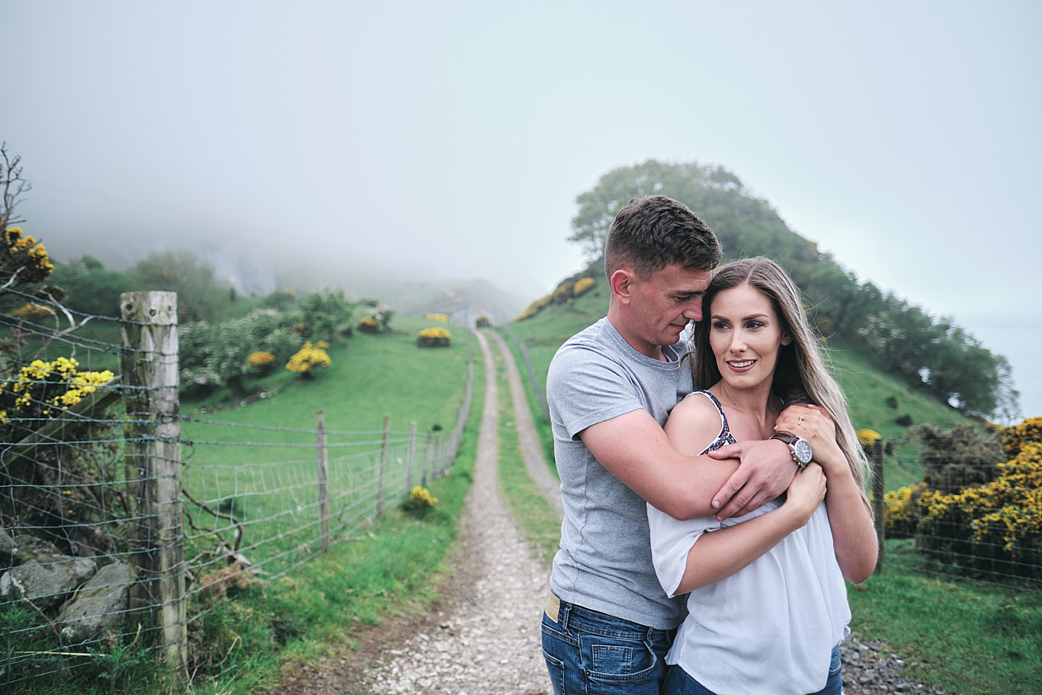 causeway coast engagement photos