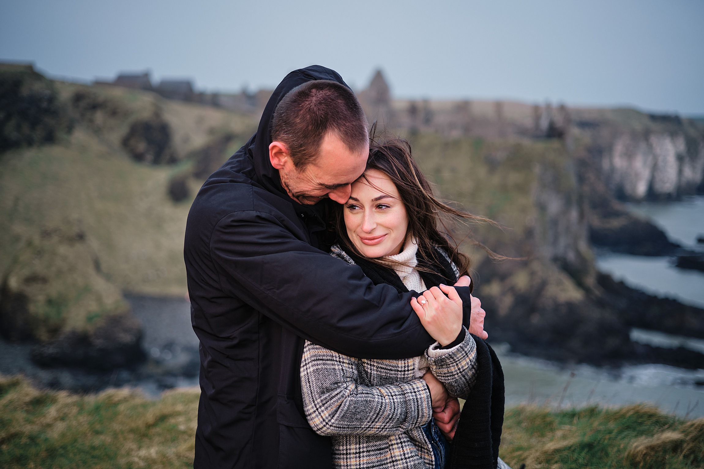 surprise engagement proposal shoot Dunluce Castle
