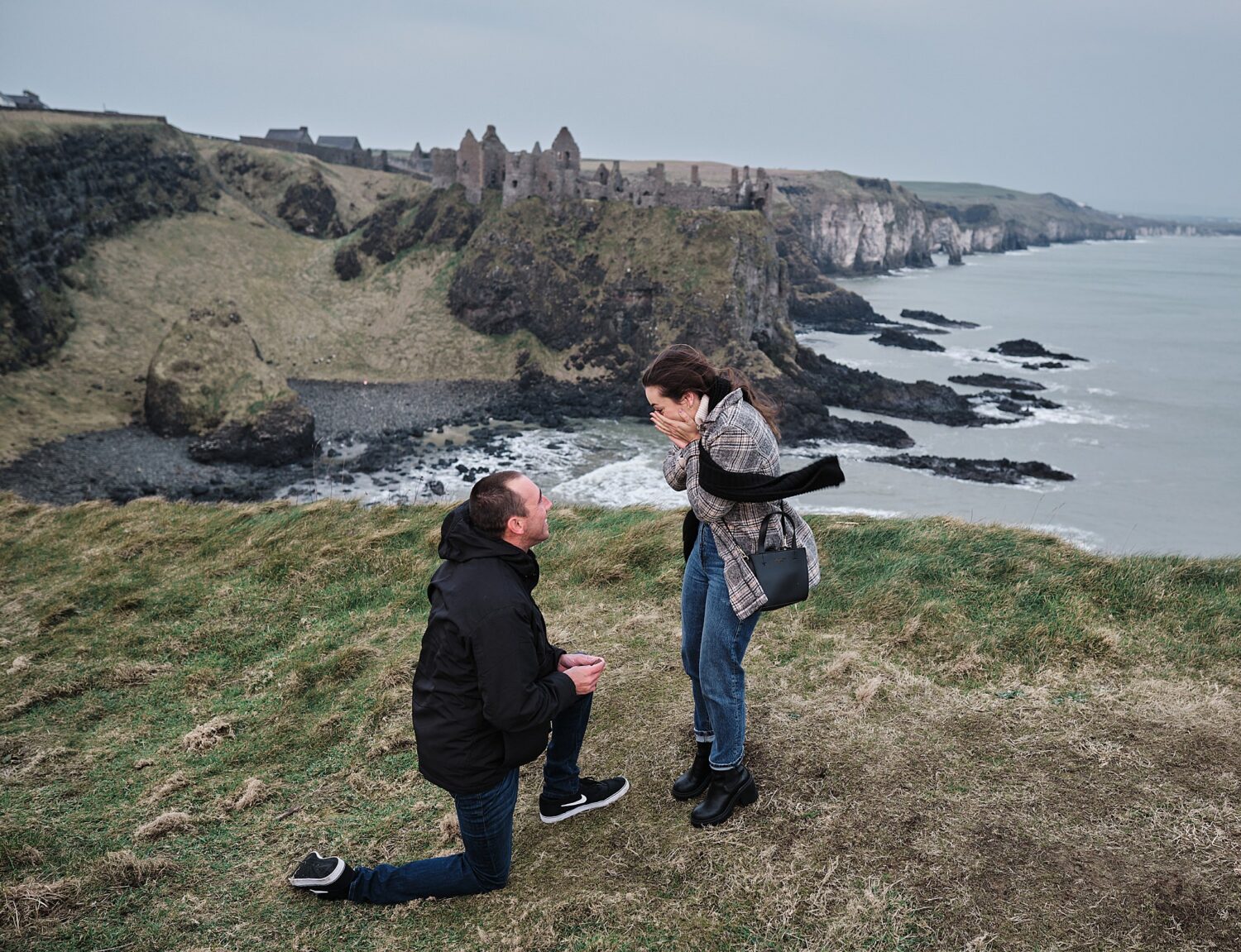surprise engagement proposal at Dunluce Castle