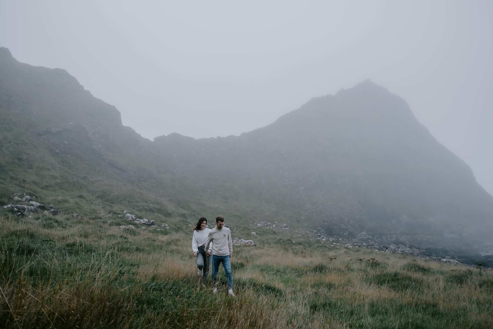 engagement photos taken at the giant's causeway in Northern Ireland