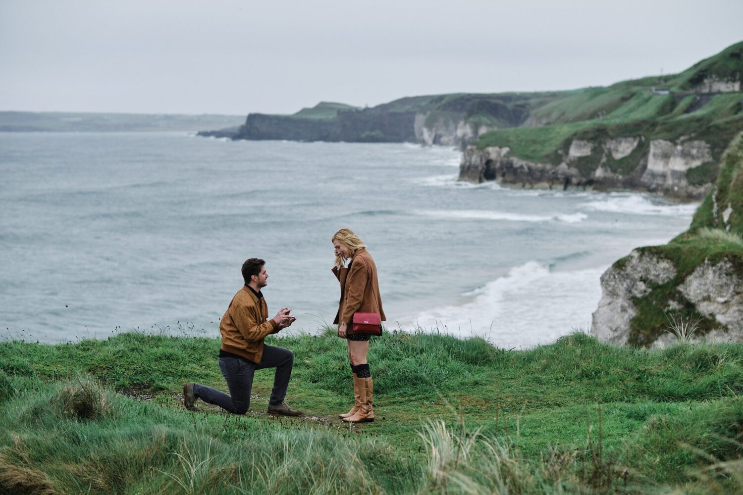 engagement photoshoot causeway coast in Northern Ireland