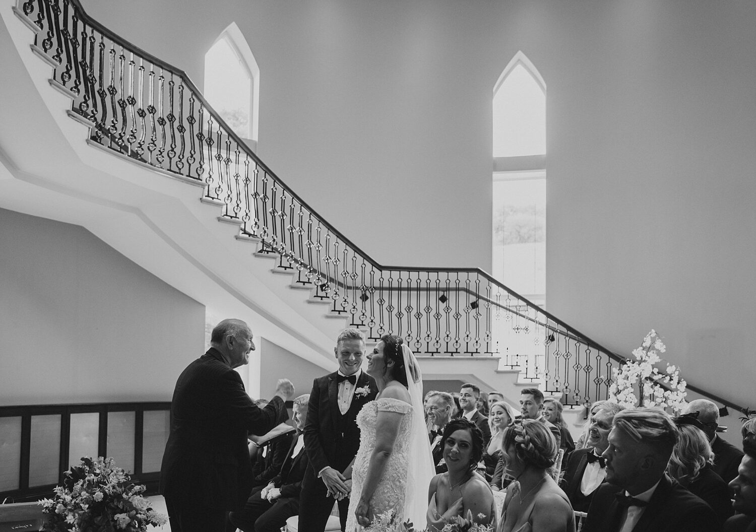 wedding ceremony in stuart suite at the culloden