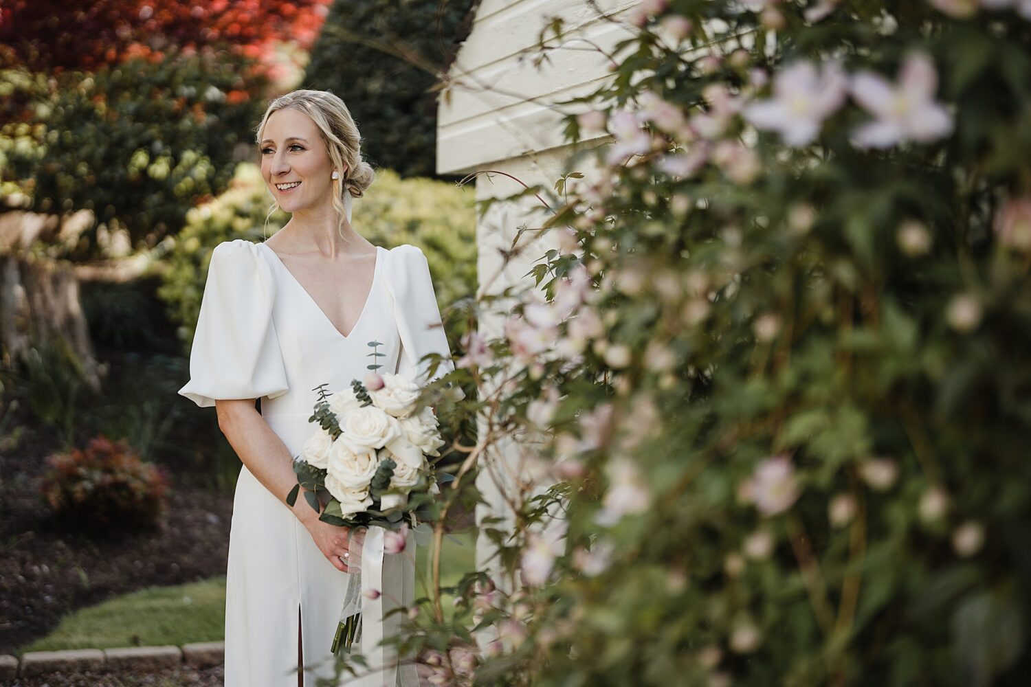 bride holding wedding bouquet