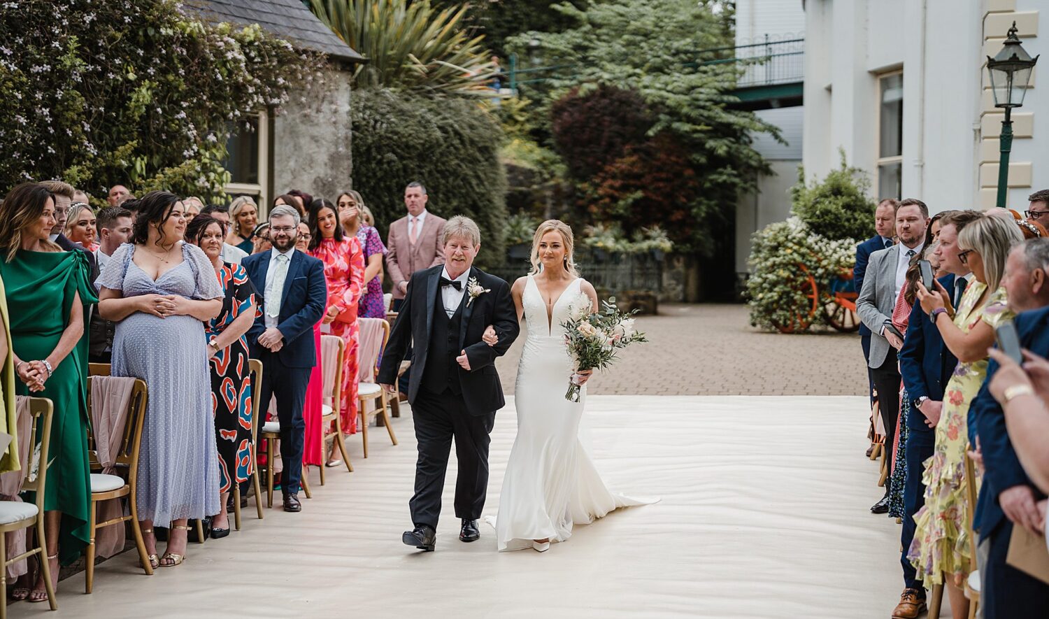 outdoor wedding at the galgorm