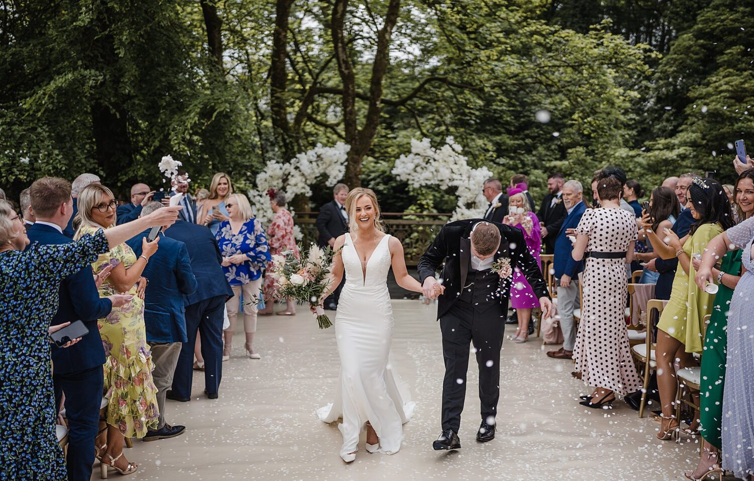 outdoor wedding at the galgorm