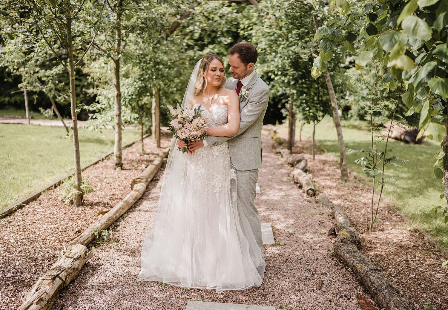 wedding photos at the wool tower raceview mill broughshane